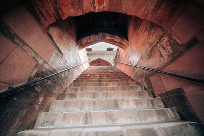 Low angle view of staircase in building