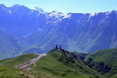 Kazbegi-tsminda sameba it is one of the most famous churches in georgia