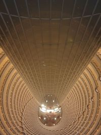 Low angle view of illuminated ceiling in building