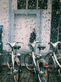 Rain drops on glass window