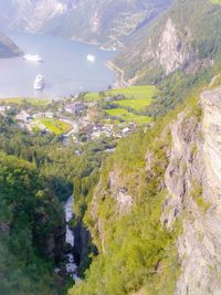 Scenic view of landscape and mountains