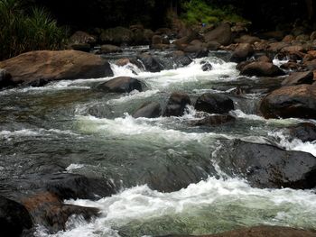 Scenic view of waterfall