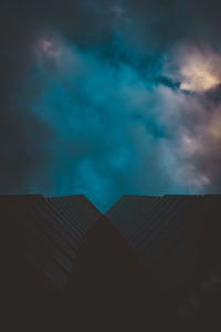 Low angle view of modern building against sky