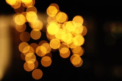 Defocused image of illuminated lights