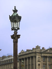 Low angle view of statue against clear sky