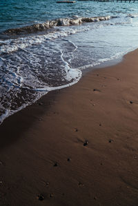 High angle view of beach