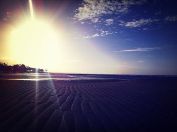 Scenic view of sunset over sea