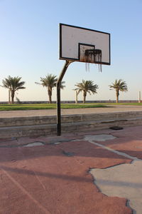 View of basketball hoop against sky
