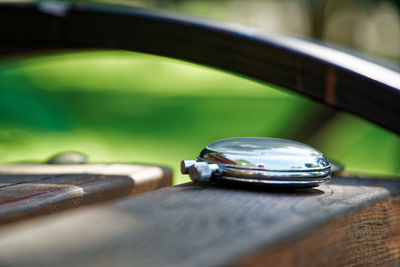 Pocket watch on bench