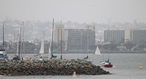 Panoramic view of sea against sky