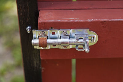 Close-up of old door