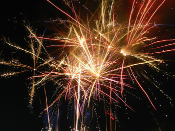 Low angle view of firework display