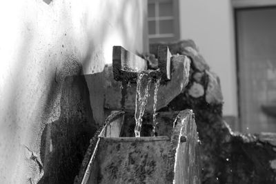 Close-up of watermill