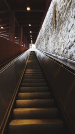 Empty staircase leading to wall