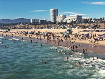 Group of people on beach