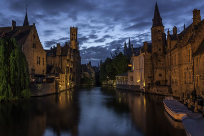 View of river with buildings in background