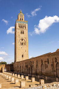 Low angle view of historical building against sky