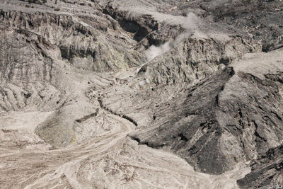 Scenic view of volcanic landscape