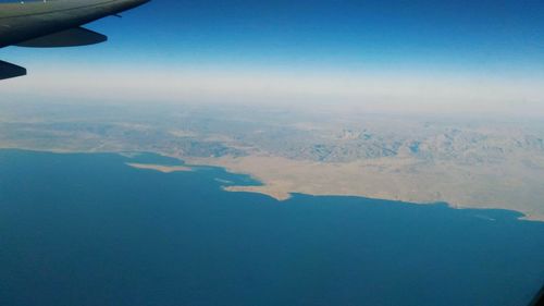 Aerial view of landscape against sky