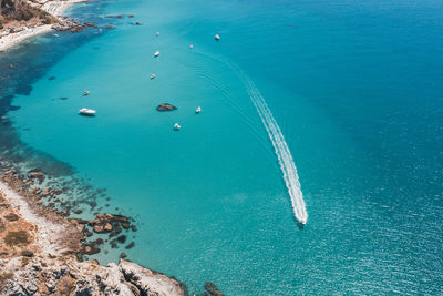 Holiday coast in calabria region during summer period