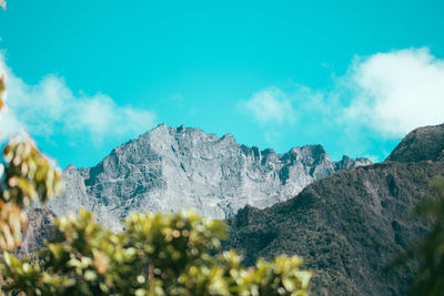 Panoramic view of mountains against sky