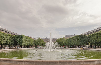 Fountain against sky