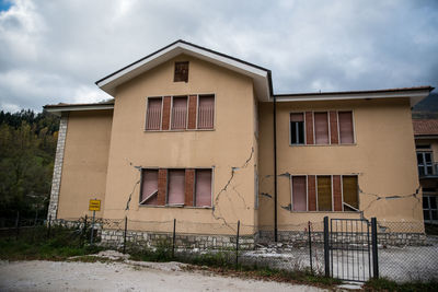 Exterior of old building against sky