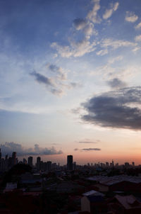 Cityscape at sunset