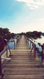 Empty pier against sky