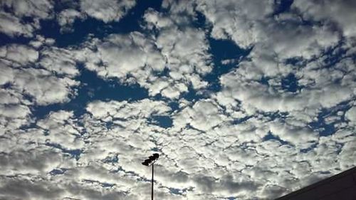 Low angle view of cloudy sky