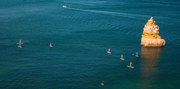 High angle view of sea