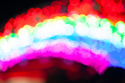 Defocused image of illuminated lights