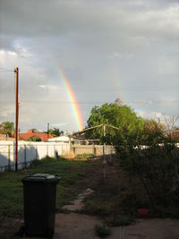 Scenic view of landscape against cloudy sky