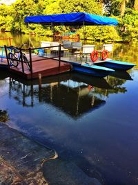 Boats in lake