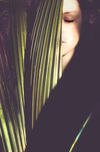 Close-up portrait of woman