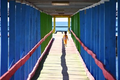 Colorful bridge towards the dock