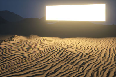 Sand dunes in a desert