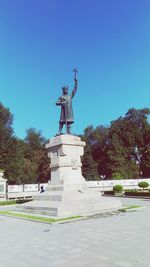 Statue against clear sky