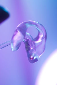 Close-up of water drops on glass