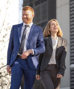 Portrait of businessman standing in office