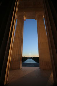 Archway against clear sky