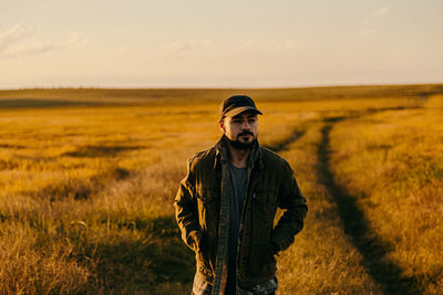 Portrait at a sunset