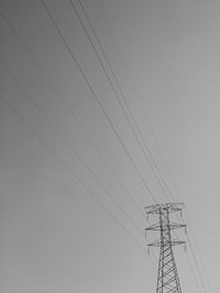 Low angle view of power lines