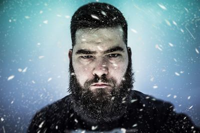 Close-up portrait of a man