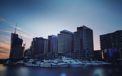 View of skyscrapers in city