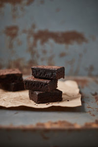 Close-up of chocolate cake