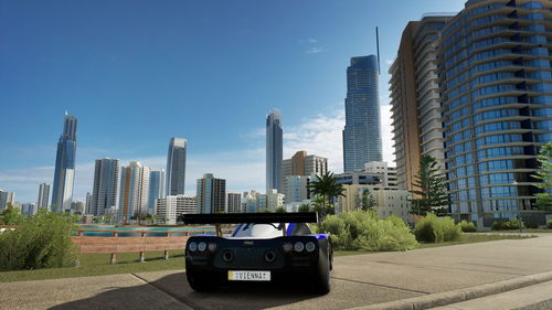 View of modern buildings in city against sky