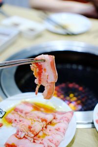 Close-up of fish served in plate