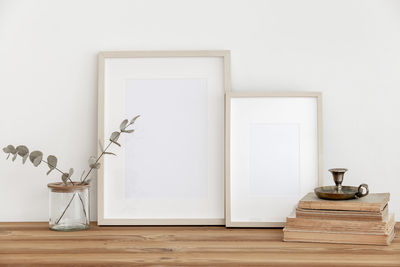 Picture frame against wall