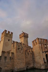 Low angle view of fort against sky